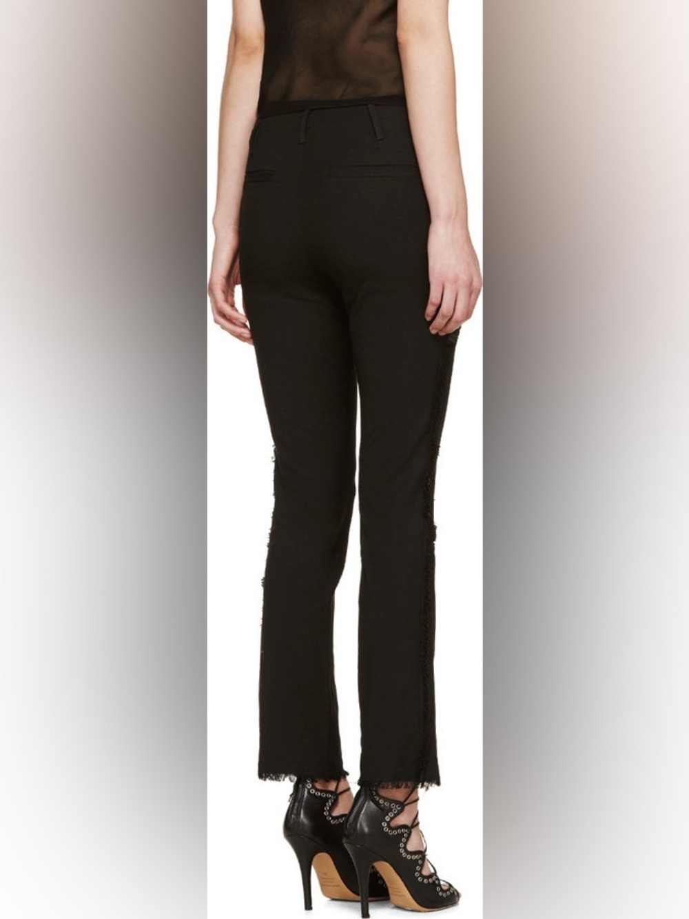 Isabel Marant Linen and Leather Fringe Isiah Pants - Picture 4 of 10